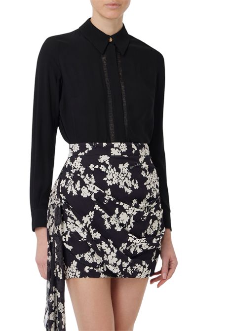 Georgette shirt with lettering bands ELISABETTA FRANCHI | shirts | CA05451E2110